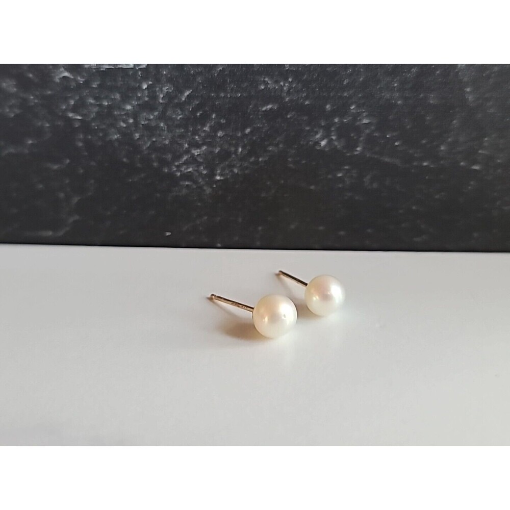 14K JCM Pearl Stud Earrings Vintage